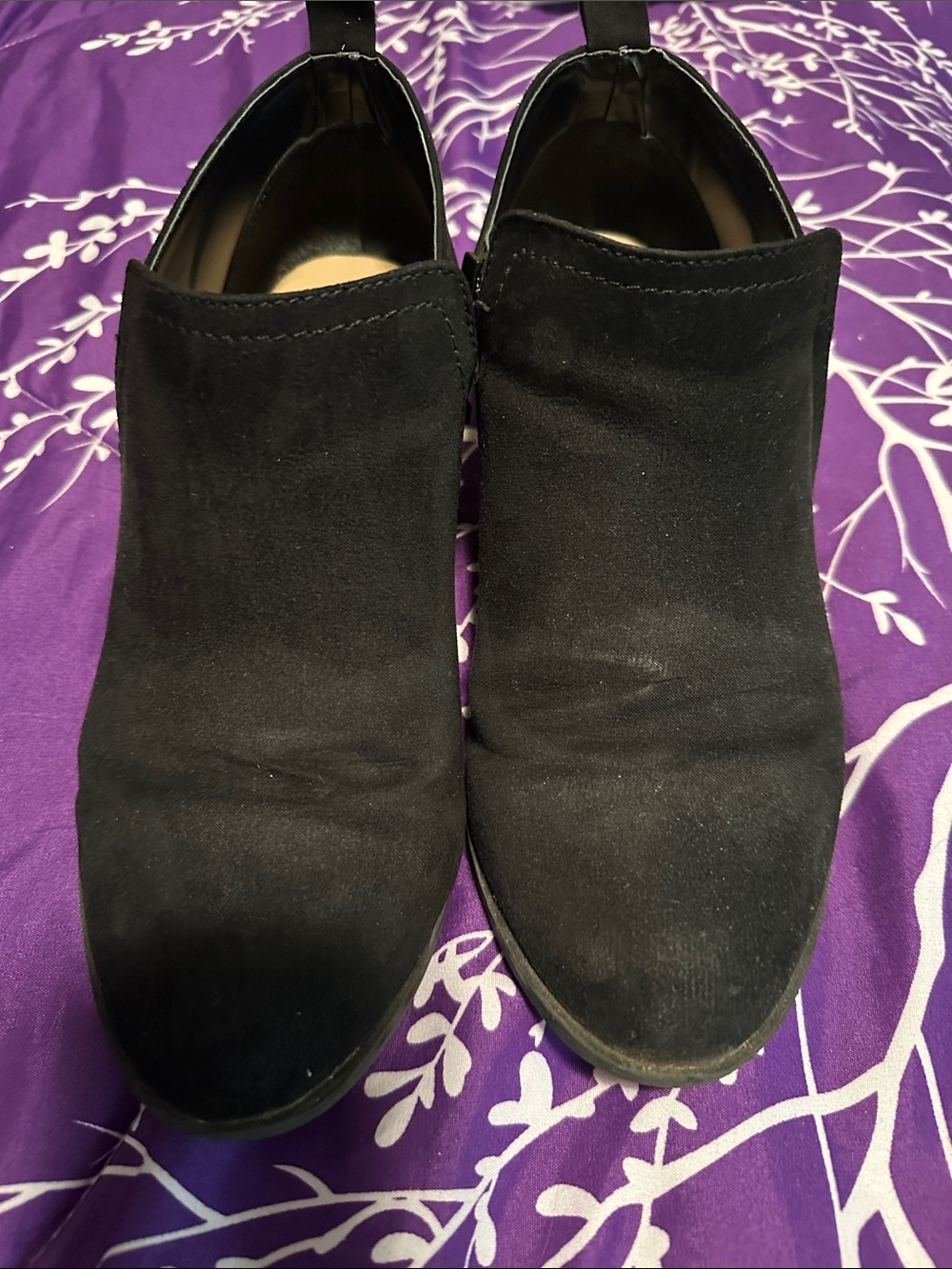Torrid Women's Black Suede Slip-On Ankle Shoes size 9